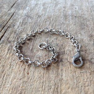 6 INCHES Rhodium Plated Chain Extender, Necklace Chain Extension - 5mm thick